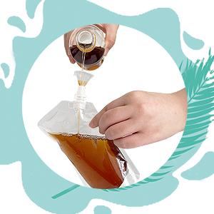 3.2reusable plastic drink bag