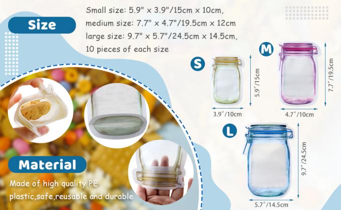 Made of high quality PE plastic,safe,reusable and durable