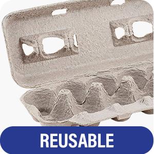 Biodegradable Paper Pulp Egg Carton Recyclable Pulp Fiber Chicken Egg Tray Cover Packaging Box Large Blank Egg Cartons, Bulk Pack for Large Eggs, Custom Branding, Safe & Secure Egg Storage 1