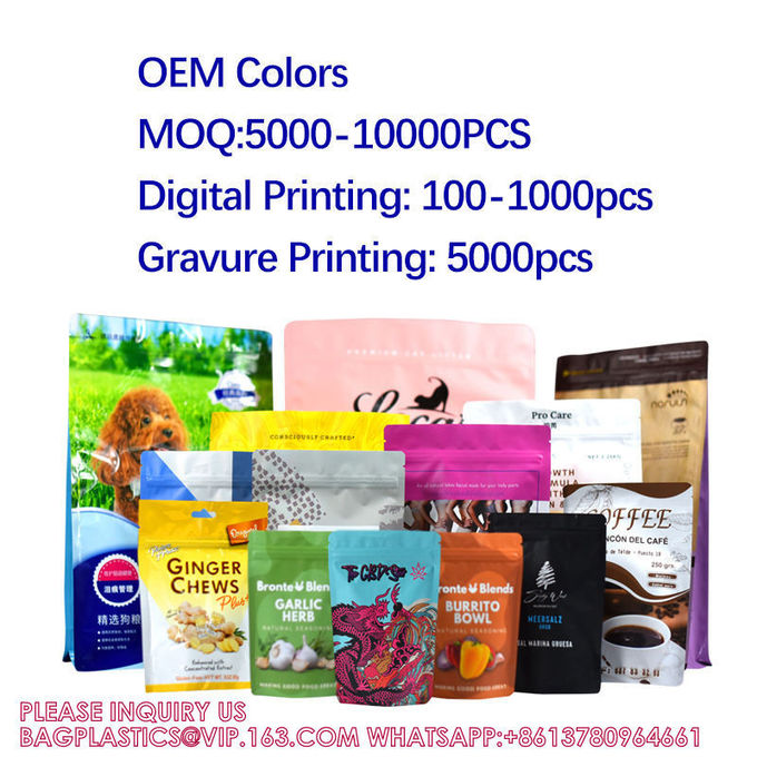 Custom Printed Food Packaging Bag Aluminum Foil Mylar Zipper Ziplock Bag Stand Up Pouch For Nuts Snack 0