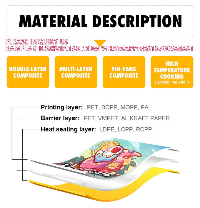 Herbal Pouch, Tea Bag, Custom Printed Side Seal Laminated Pouch Kraft Paper Packing Packaging Bag 3