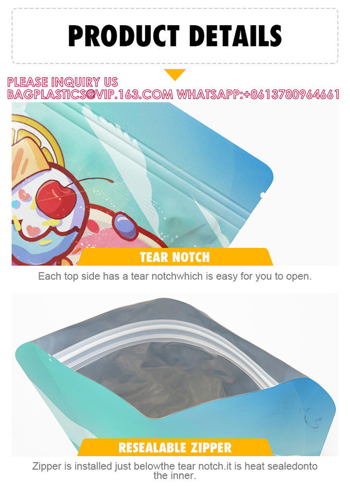 Herbal Pouch, Tea Bag, Custom Printed Side Seal Laminated Pouch Kraft Paper Packing Packaging Bag 0