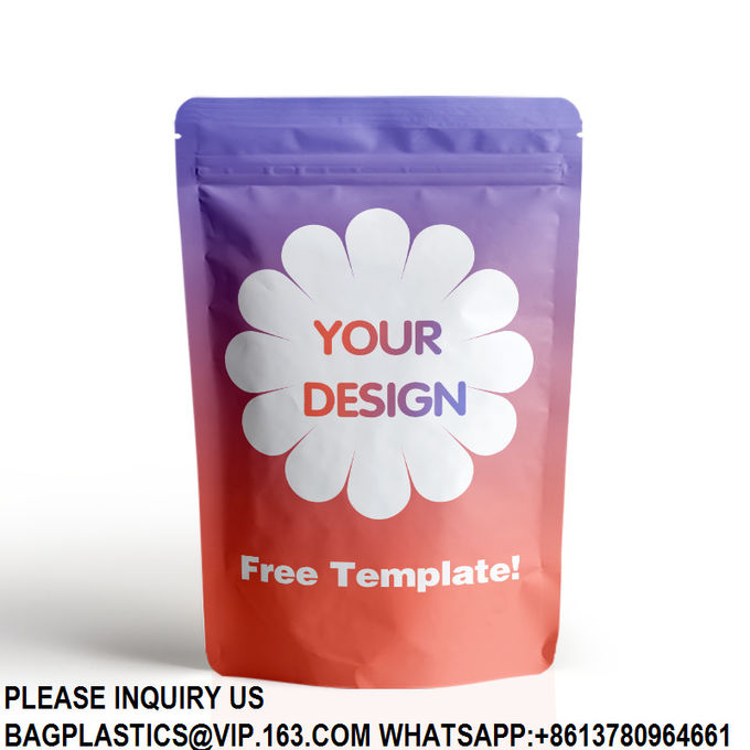 Matte Resealable Ziplock Packaging Stand Up Pouch Candy Cookie Smell Proof 3.5g Mylar Bag 3