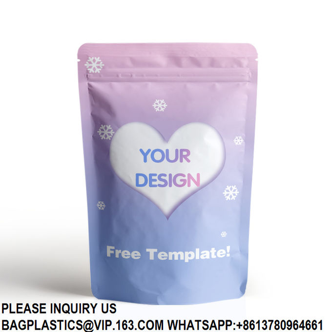 Matte Resealable Ziplock Packaging Stand Up Pouch Candy Cookie Smell Proof 3.5g Mylar Bag 1