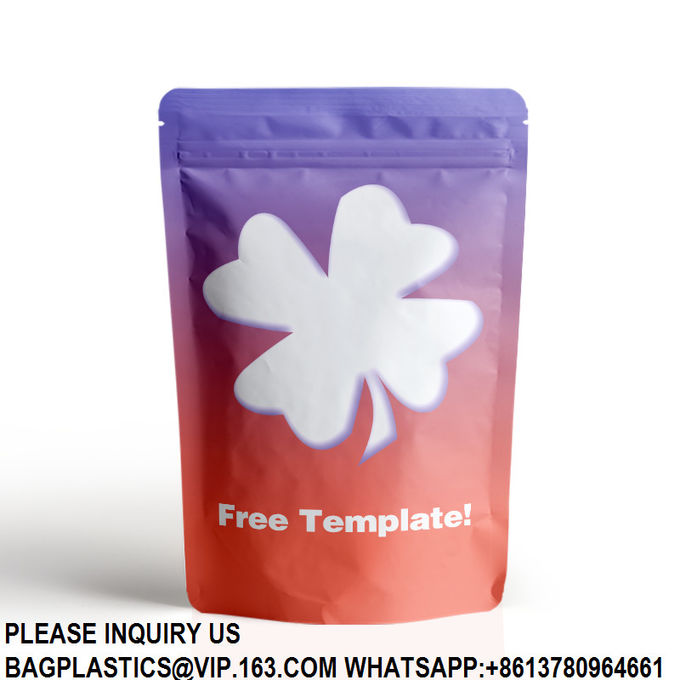 Matte Resealable Ziplock Packaging Stand Up Pouch Candy Cookie Smell Proof 3.5g Mylar Bag 0