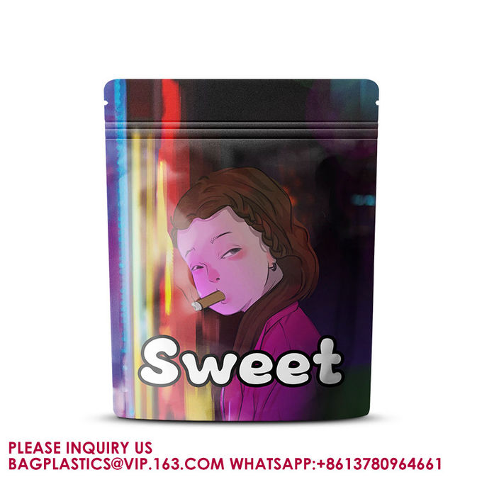 Manufacturers Brand Logo Popcorn Gummy 3.5 7 G Storage PE Sealed Waterproof Mylar Pouch 2
