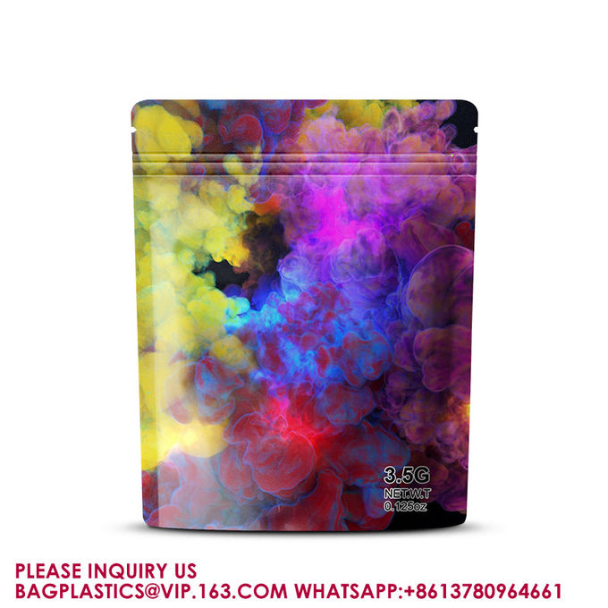 Manufacturers Brand Logo Popcorn Gummy 3.5 7 G Storage PE Sealed Waterproof Mylar Pouch 0