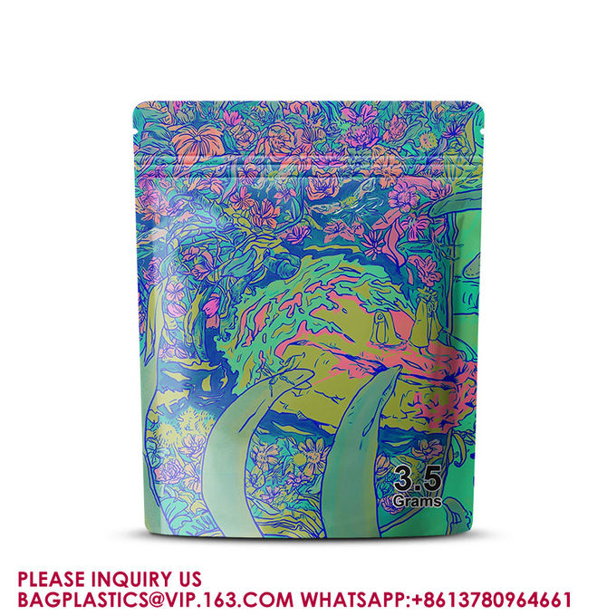 Sustainable Customized Printing Logo Candy Gummy Cookie Shape Sealed Portable Mylar Bag 0