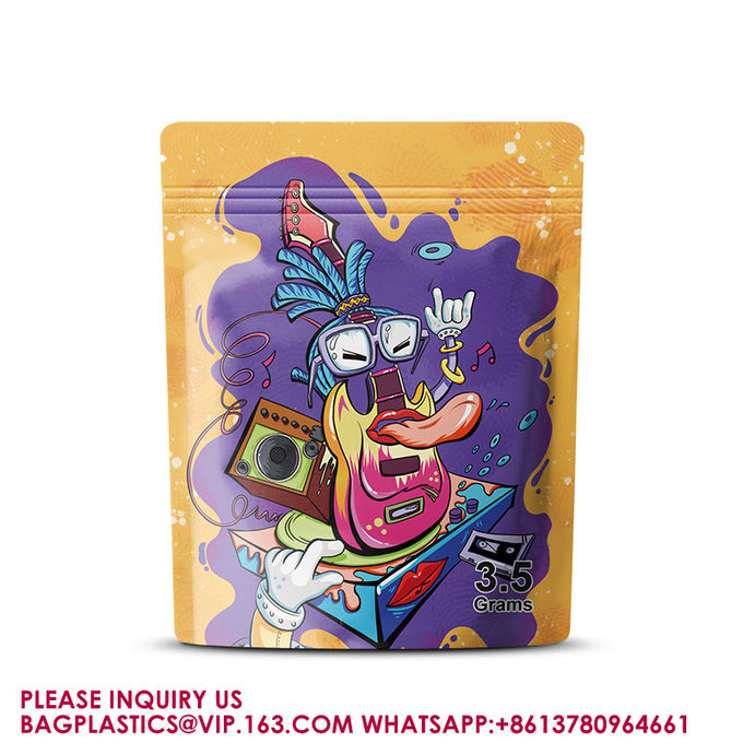 Sustainable Customized Printing Logo Candy Gummy Cookie Shape Sealed Portable Mylar Bag 2
