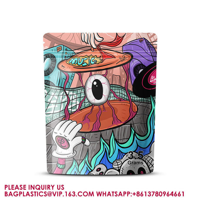 Sustainable Customized Printing Logo Candy Gummy Cookie Shape Sealed Portable Mylar Bag 1