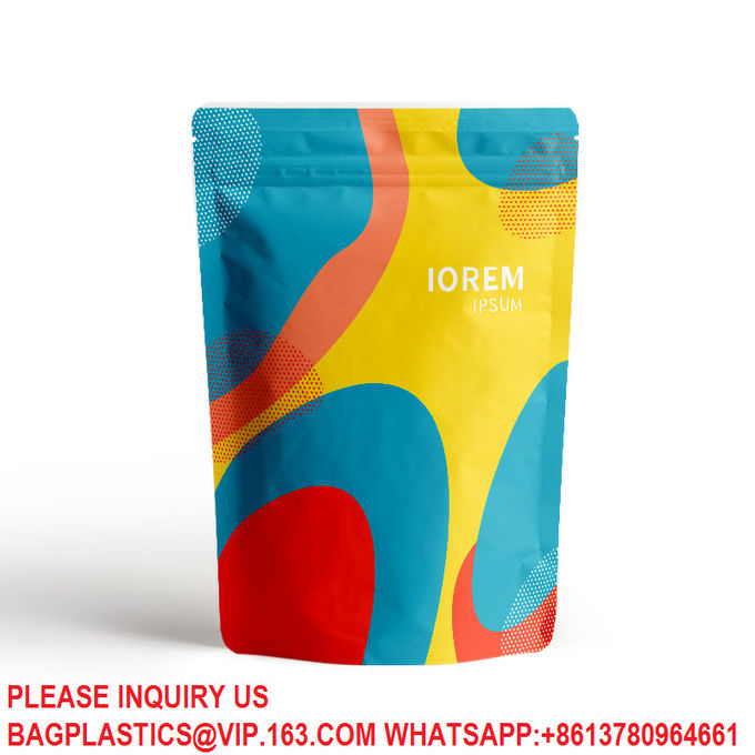 Custom Printed Matte Resealable Ziplock Pla Packaging Stand Up Pouch Edible Candy Cookie 0