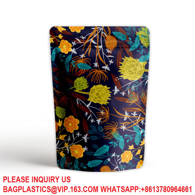 Zipper Stand Up Pouch Bag, Heat Sealable Zip Lock Snack Food Tea Drinking Packing Pouches 2