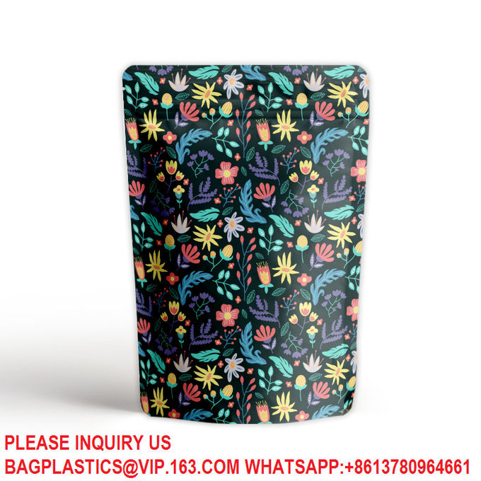 Zipper Stand Up Pouch Bag, Heat Sealable Zip Lock Snack Food Tea Drinking Packing Pouches 1