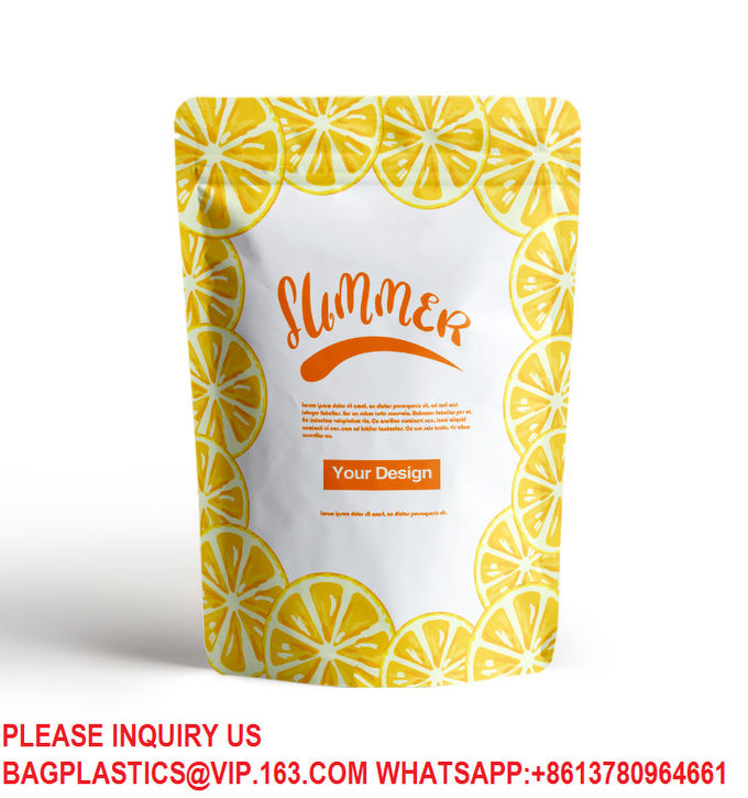 Matte Finish Mylar Bags Stand Up Small Plastic Resealable Ziplock Tea Packaging Pouch 2