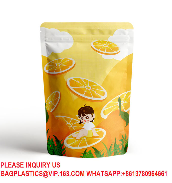 Matte Finish Mylar Bags Stand Up Small Plastic Resealable Ziplock Tea Packaging Pouch 1