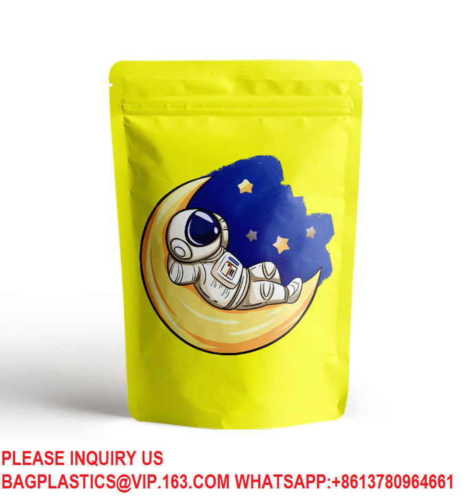 Resealable Stand Up Zip Lock Pouch Small Packaging Smell Proof Mylar Bags Food Storage 2
