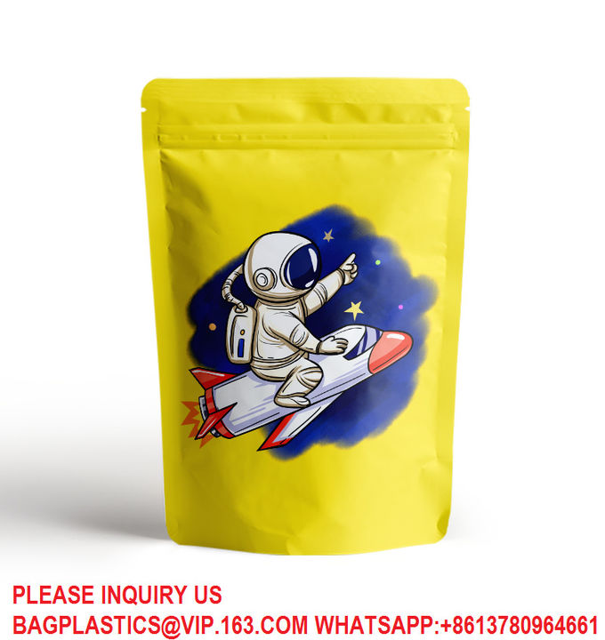 Resealable Stand Up Zip Lock Pouch Small Packaging Smell Proof Mylar Bags Food Storage 0