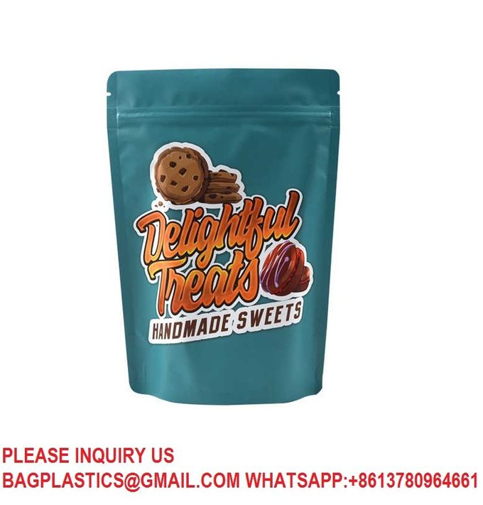 Zip Lock Black Stand Up Snack Packing Zipper Pouch Bags With Matte Window And Tear Notch 4
