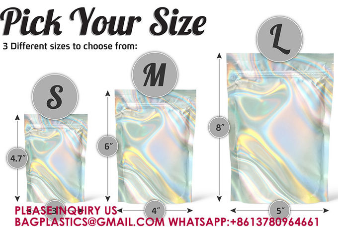 Eco-Firendly Resealable Ziplock Candy Cookie Stand Up Pouch Plastic Packaging Mylar Bag 5