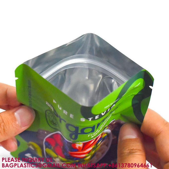 biodegradable Aluminum Foil Recyclable Stand Up SmellProof Ziplock Mylar Packing Pouch Bag 3