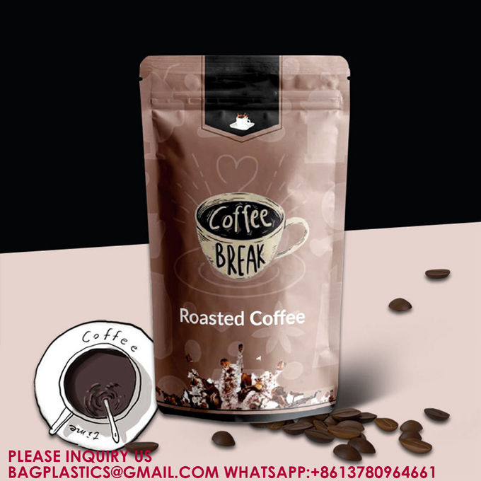 Resealable Stand Up Pouch ZipLock Aluminum Foil Bag Packing Snack Food Seal Packaging Bag 0