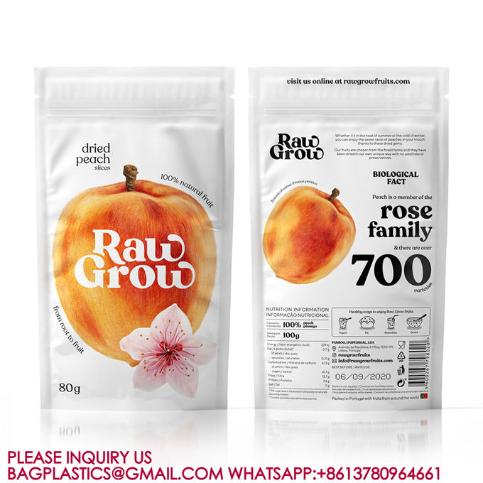 Resealable Aluminum Foil Bag Candy Biscuit Nut Bag Pack Self-standing Heat-seal Zip Bag 1