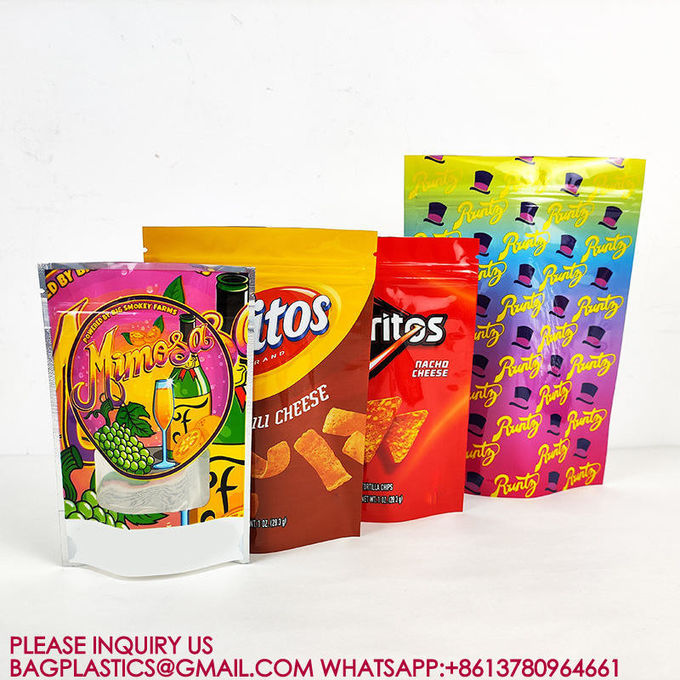 Sustainable Aluminum Foil Bag Candy Biscuit Nut Food Bag Packaging Sealed Zipper Bag 2
