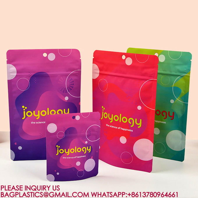 Custom Heat Seal Packaging Bag Zip Lock Seal Storage Stand-Up Pouch Plastic Packaging 2