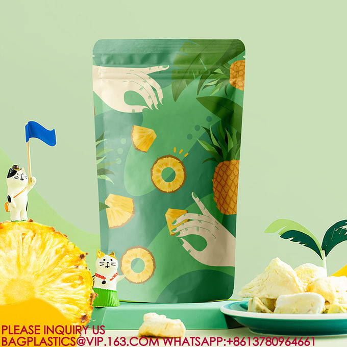 Food Storage Bag Zipper Lock Sealed Bag Pla Packing Candy Nut Snack Stand-Up pouch Bag 0