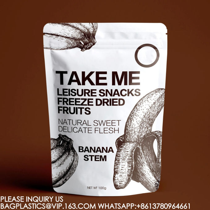 Foil Bag Coffee Beans Snacks Dried Fruit Bag Zip Lock Plastic Packaging Stand-Up Pouch 4