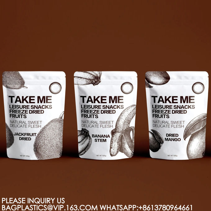 Foil Bag Coffee Beans Snacks Dried Fruit Bag Zip Lock Plastic Packaging Stand-Up Pouch 3