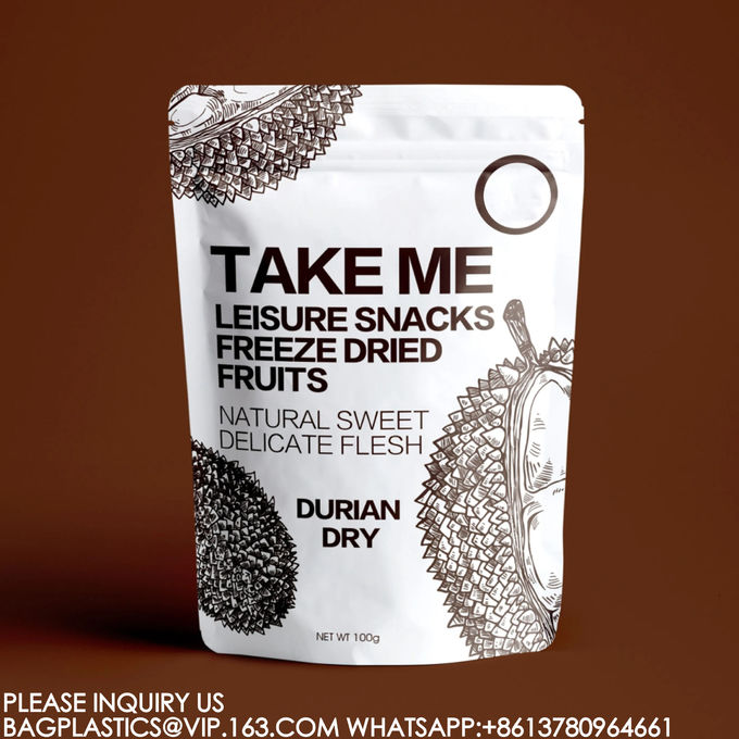 Foil Bag Coffee Beans Snacks Dried Fruit Bag Zip Lock Plastic Packaging Stand-Up Pouch 2