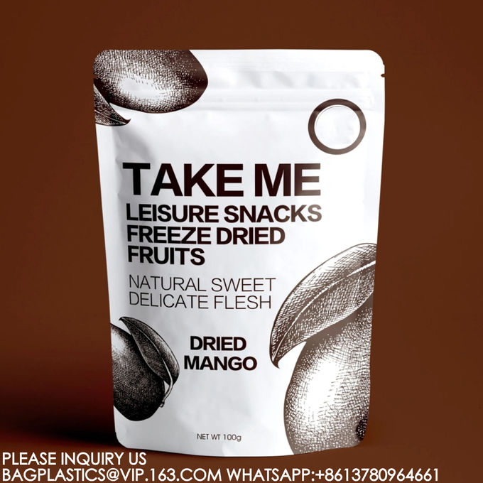 Foil Bag Coffee Beans Snacks Dried Fruit Bag Zip Lock Plastic Packaging Stand-Up Pouch 0