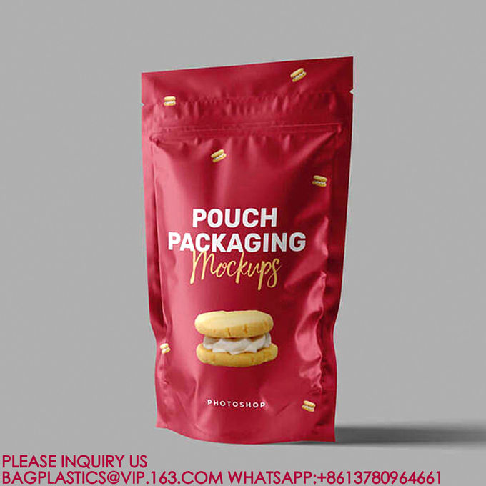 Stand-up Resealable Mylar Bags Food Storage Bag, Foil Pouch Stand-up Bags Self Sealing 2