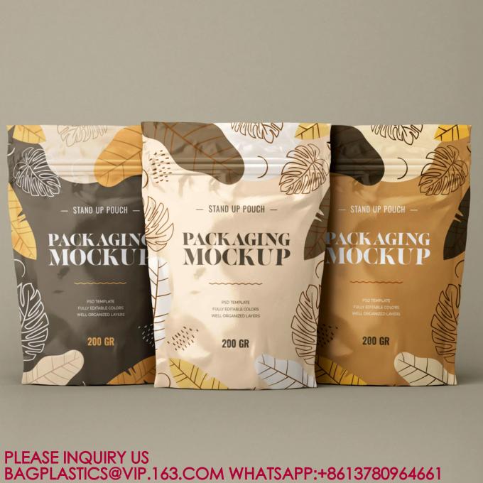Eco Reusable Food Stand-up Bag Nut Snack Storage Sealed Bag Packaging Aluminum Foil Bag 3