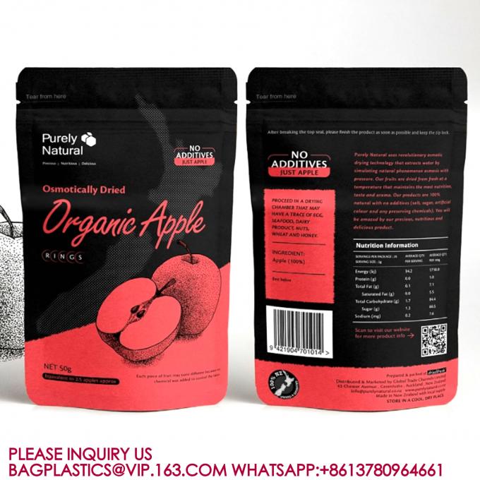 Food Packaging Bags Sweets Biscuits Nuts Zip Bags Plastic Packaging Aluminium Foil Bags 2