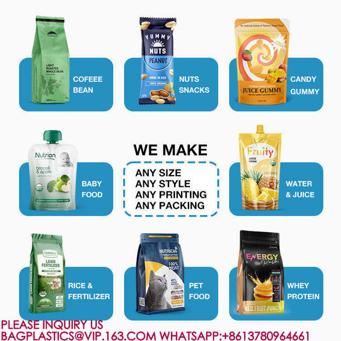 Zipper Bag Nuts Tea Food Snack Packaging Bag Plastic Packaging Sealed Aluminum Foil Bag 2
