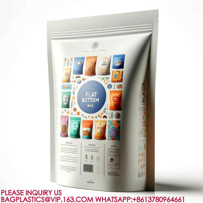 Resealable Stand Up Pouch Packaging Aluminum Foil Bag Candy Biscuit Nut Food Zip Bag 1