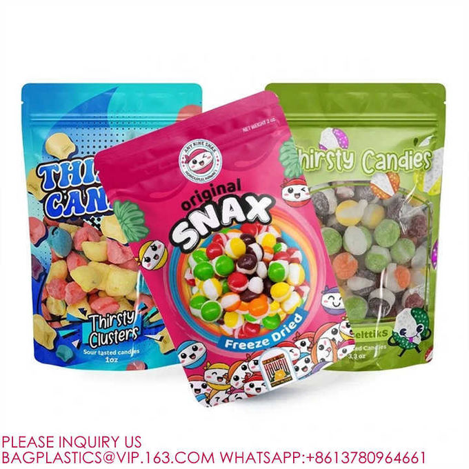 Snack Plastic Packaging Stand-Up Pouch Seal Zipper Food Bag With Tear Aluminum Foil Bag 2