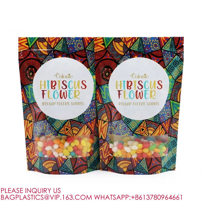 Snack Plastic Packaging Stand-Up Pouch Seal Zipper Food Bag With Tear Aluminum Foil Bag 0