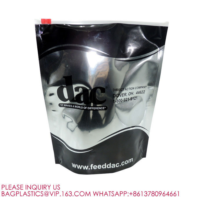 Slider Bags Zip Lock Mylar Stand Up Pet Food Bags With Slider Zip For Treat Cat Dog Food 3