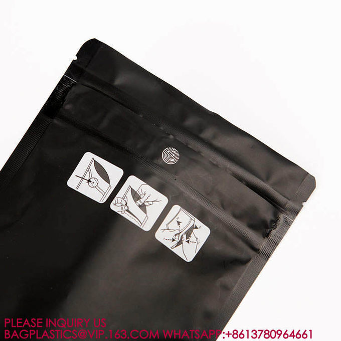 Matte Smell Proof Mylar Cookie Packaging Bags Child Proof Pouch Child Resistant Exit Bag 1