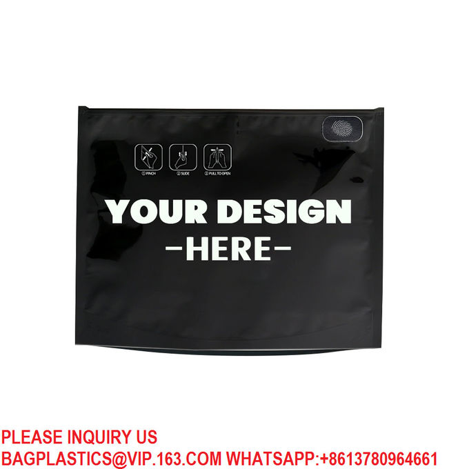 Biodegradable Pinch N Slide Custom Mylar Zip Lock Proof Pouch Child Resistant Exit Bags 4