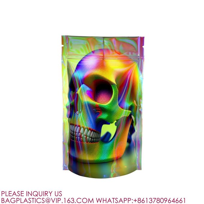 Customize Bolsa De Mylar 5 Gallon Holographic Ziplock Smell Proof Child Proof Mylar Bags 3