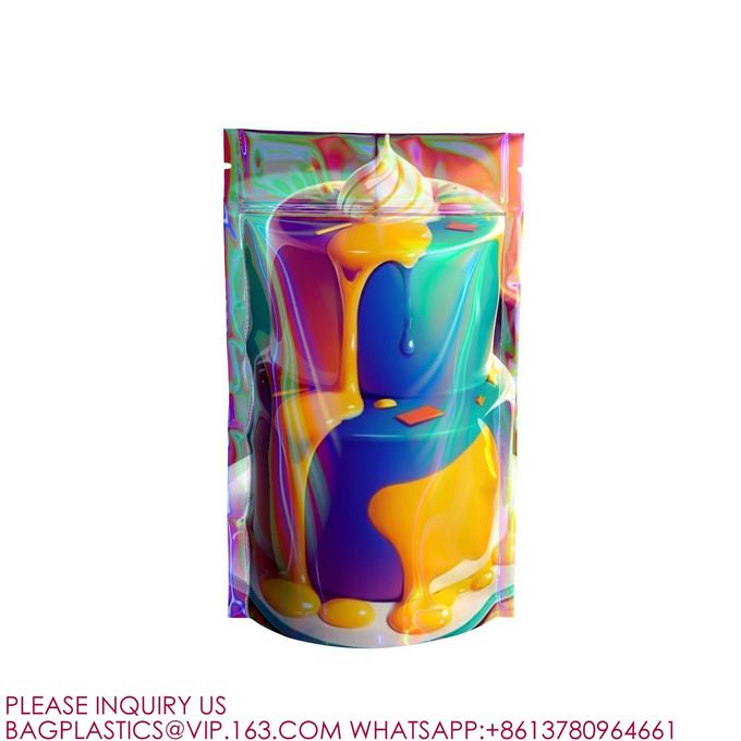 Customize Bolsa De Mylar 5 Gallon Holographic Ziplock Smell Proof Child Proof Mylar Bags 1