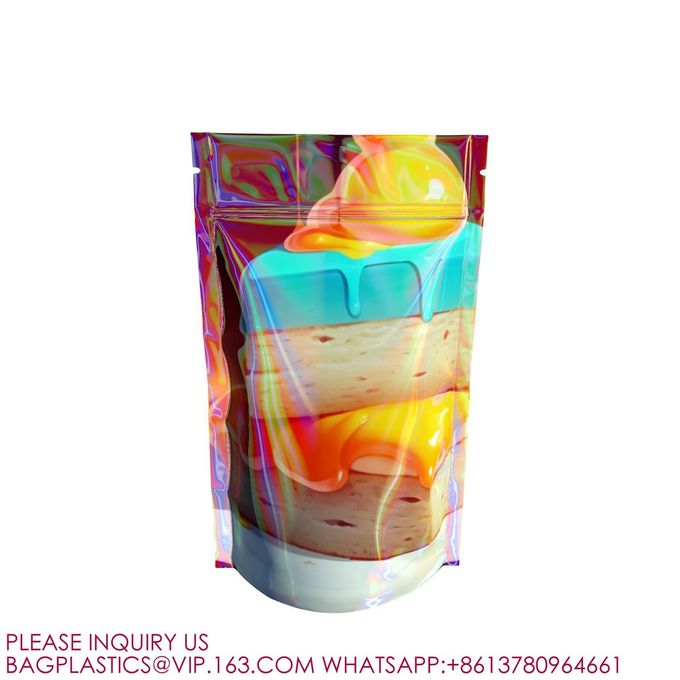 Customize Bolsa De Mylar 5 Gallon Holographic Ziplock Smell Proof Child Proof Mylar Bags 0