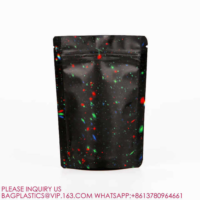 Mylar Aluminum Foil Durable Custom Colors Childproof Biodegradable Pinch Ziplock Bags 1
