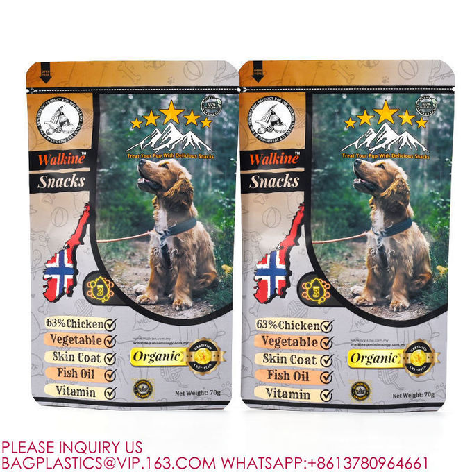 Bio Custom Design Printed Reusable Zipper Plastic Clear Window Packaging Stand Up Pouch 3