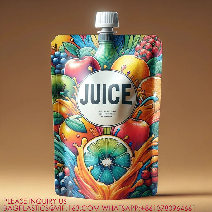 Beverage Milk Juice Bag Vertical Reusable Liquid Bag Packaging Sealed Storage Spout Bag 0