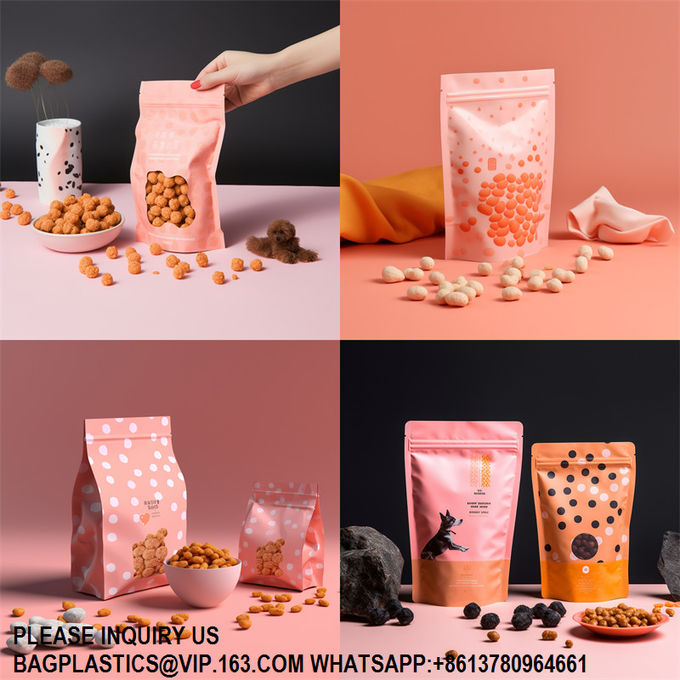 Biodegradable Recycled Stand Up Pouch Dry Food Packaging Herbs Spices Zip Lock Mylar Bag 0